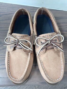 Sperry Kids Tan Suede Boat Shoes